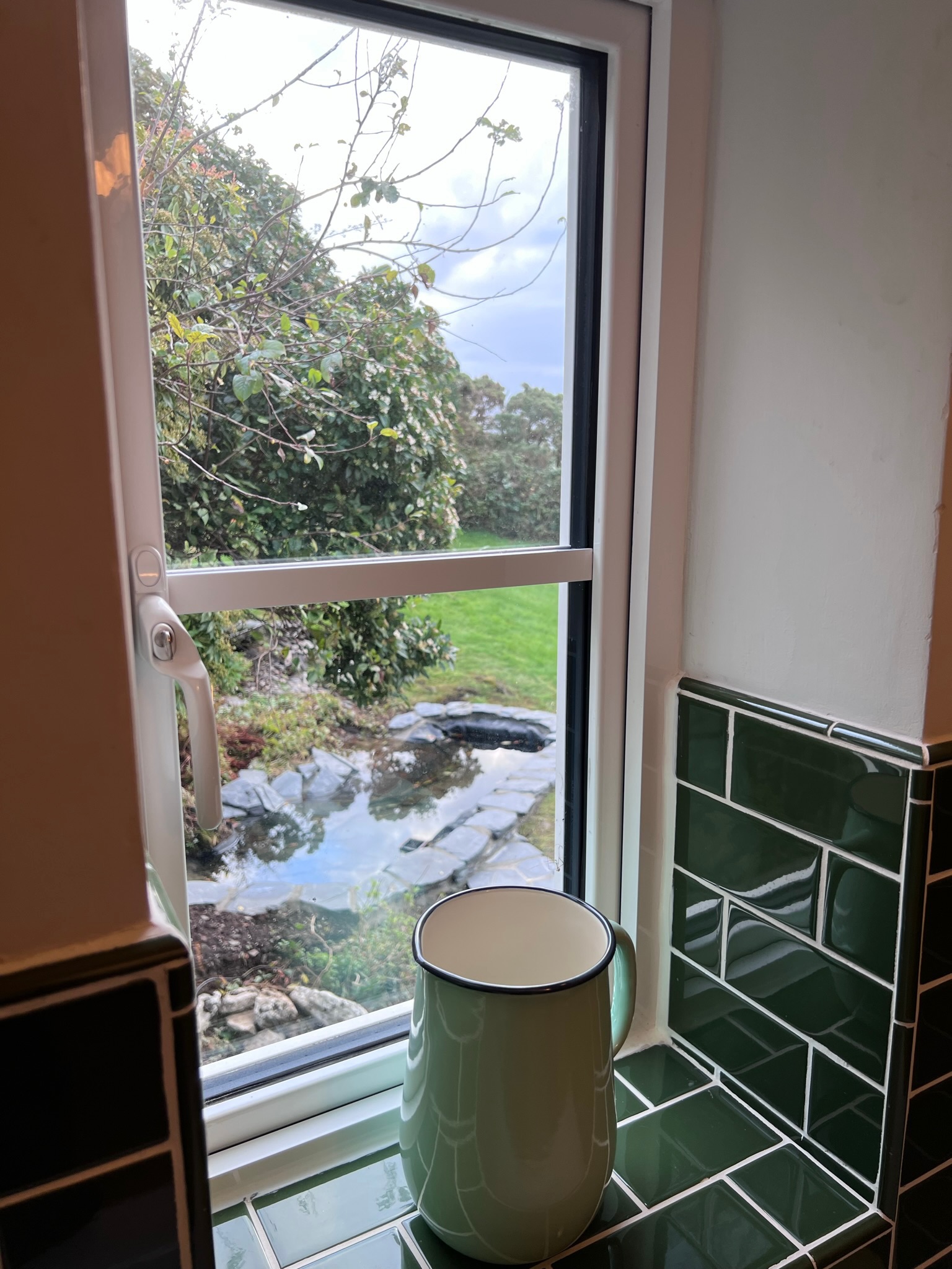 Garden view through the kitchen window